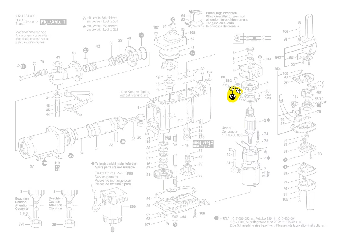 Balais charbon réf. 1 617 014 111 BOSCH